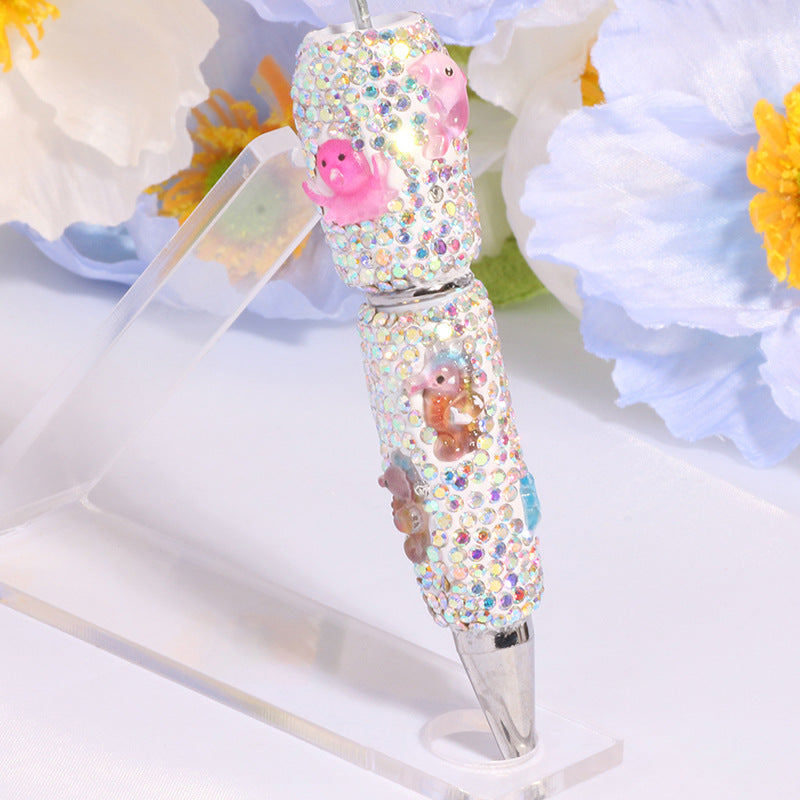 wholesale 3pcs beadable pens DIY Shell Diamond Bead Pen